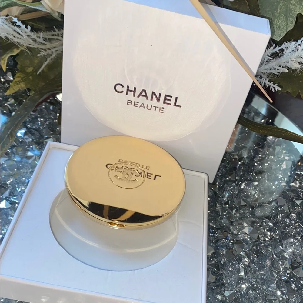 CHANEL Gold Accessory Compact with Iconic Logo